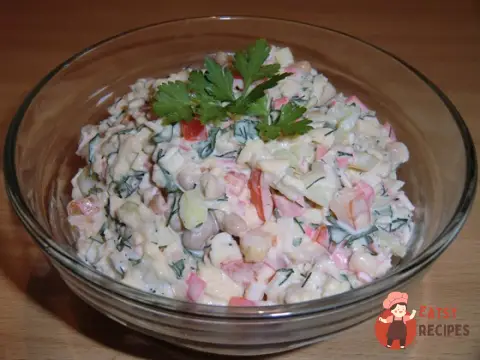 Салат з квасолею та болгарським перцем