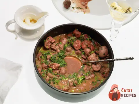 Телячі бруньки з салатом-латуком