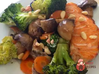 Лосось теріяки з овочами