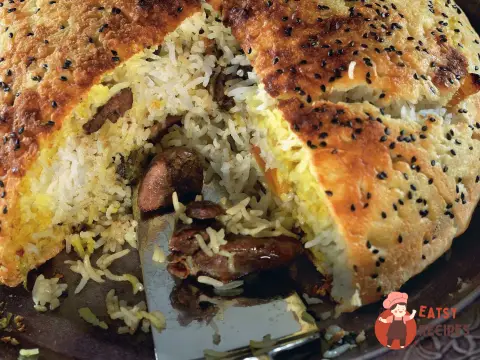 Плов з качиними тельбухами