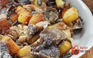 Смажена Картопля З Грибами У Вершках
