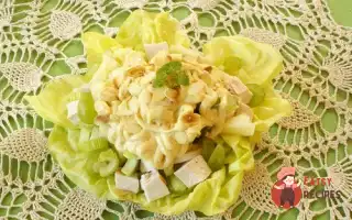 Салат З Курчати З Пастою, Селери Та Грибами