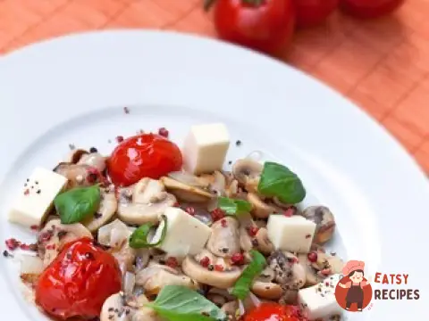 Салат із печериць з моцарелою