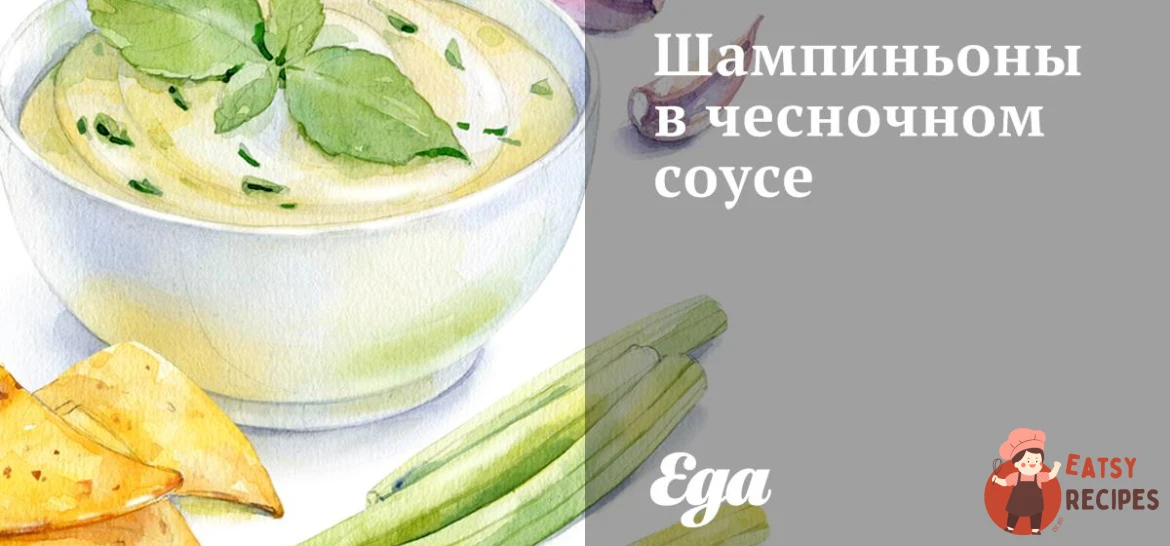 Печериці в часниковому соусі