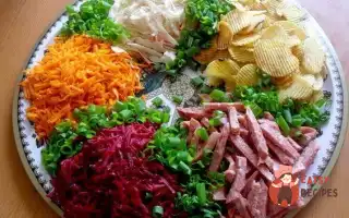 Овочевий Салат Із Копченою Ковбаскою
