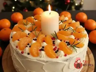 Святковий мандариновий торт — швидкий і простий