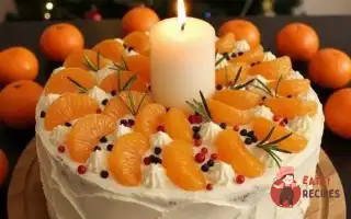 Святковий мандариновий торт — швидкий і простий