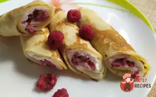 Млинці З Вершковим Сиром І Малиною