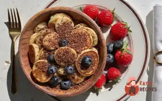 Маленькі рисові панкейки з шоколадом для коханої