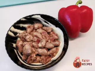 Крок 12: Курячі серця на сковороді