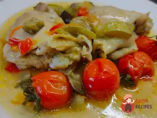 Печеня з курки з овочами
