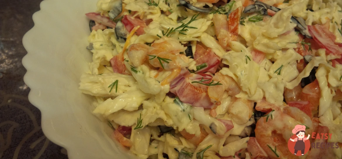 Салат з китайської капусти та креветок