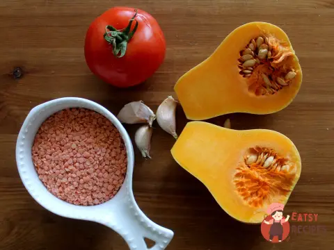 Гарбузово-чечевичний суп-пюре