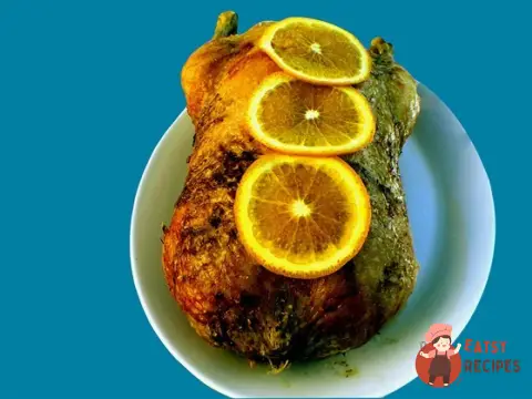 Качка смажена з апельсинами
