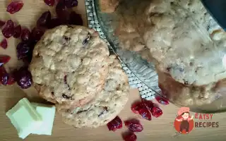 Американські Вівсяні Кукіс З Журавлиною Та Білим Шоколадом.