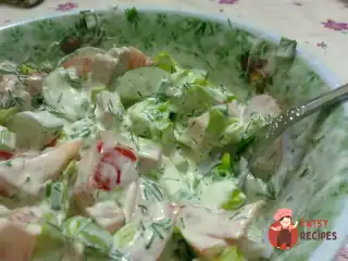 Овочевий салат із шинкою