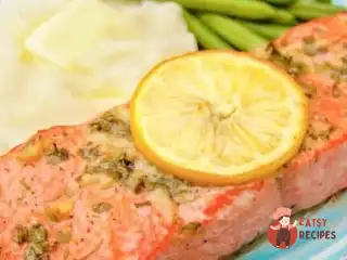 Лосось, запечений із часником та гірчицею