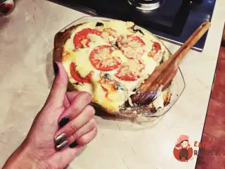 Манікотті (канеллоні) з м'ясом та грибами