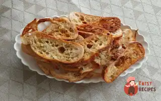 Домашні Сухарики З Чіабати З Часником