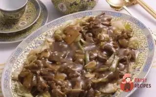 Смажена Яловичина Зі Спаржею Та Грибами