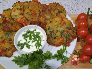 Драники із зеленню та солодким перцем