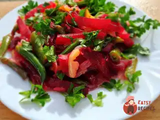 Салат із буряка зі стручковою квасолею