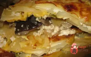 Картопляна Запіканка З Грибами Та Сиром.