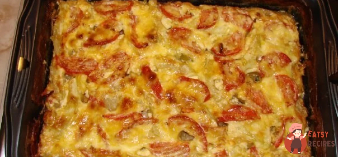Запечений сир з овочами