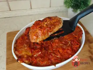 Ліниві голубці з індичкою в духовці