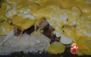 Риба, Запечена В Сметані, З Картоплею Та Грибами