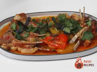 Томлені реберця з овочами