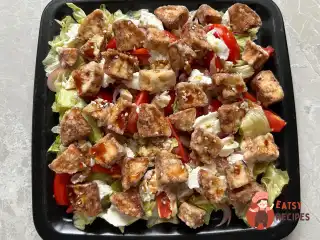 Салат з хрусткими баклажанами