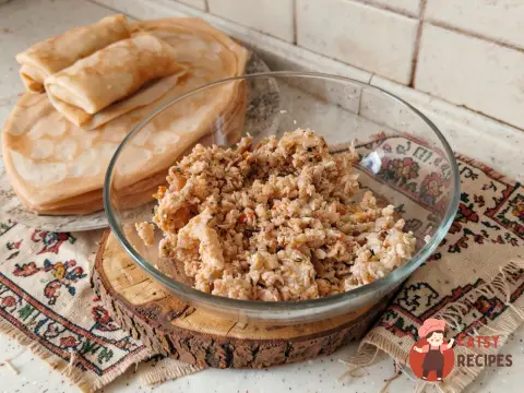 Начинка для млинців з курки та грибів