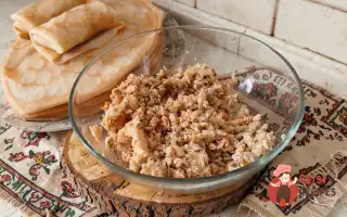 Начинка для млинців з курки та грибів