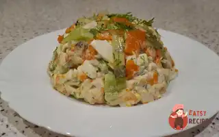 Легкий Салат З Курячою Грудкою, Запеченим Гарбузом Та Ківі.