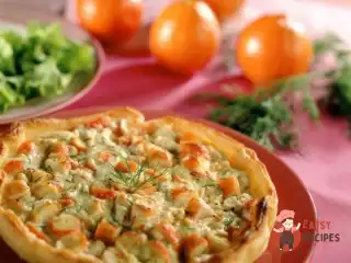 Пиріг з крабовими паличками та бринзою