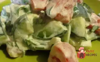 Літній Овочевий Салат Із Сметаною