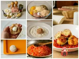 Курячі фрикадельки з моцарелою