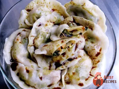 Пельмені з королівською глиною та пореєм
