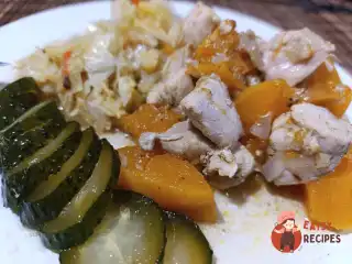 Куряче рагу з гарбузом