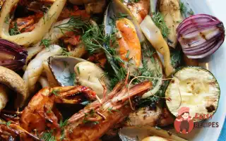 Барбекю З Морепродуктів Та Овочів