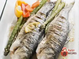 Фарширований сибас, запечений у духовці