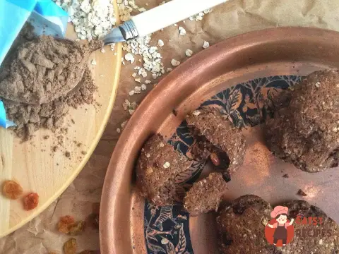 Імбирне печиво із лляного борошна з вівсянкою