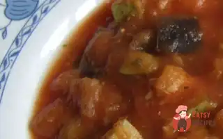 Рагу Дієтичну З Баклажанами Та Цибулею