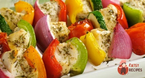 Шашлик з маринованої курки та цукіні