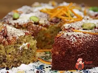 Апельсиново-фісташковий пиріг на манці