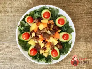 Мова з картоплею та морквою, запечена в духовці