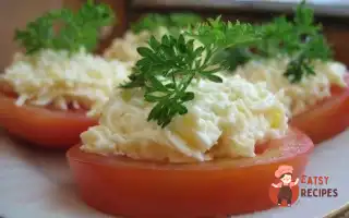 Помідори З Сиром Та Часником