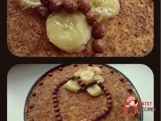 Торт з бананами та лимонно-ванільним заварним кремом.