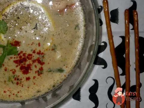 Вершковий суп з морепродуктами у віці